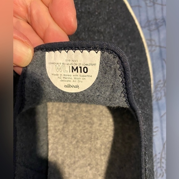 Allbirds wool loungers in denim blue with blizzard sole 10 main image 4